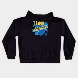 I love heart vacation Kids Hoodie